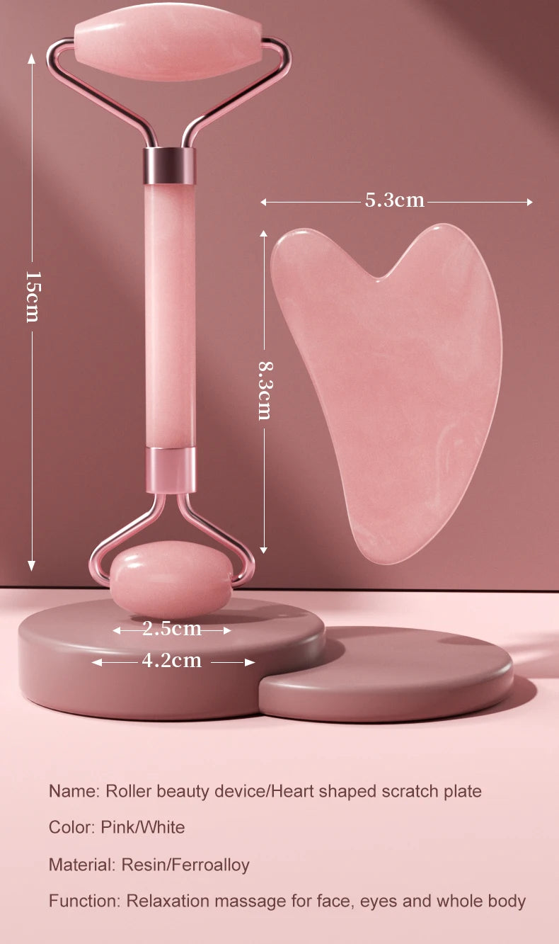 Facial Resin Roller - Gua Sha Set